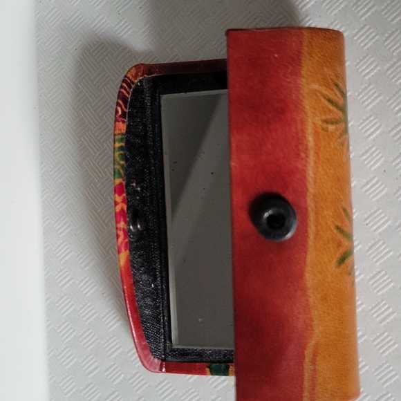 Pier1 Tropical leather bag~lip case💄~coin purse - Picture 7 of 9